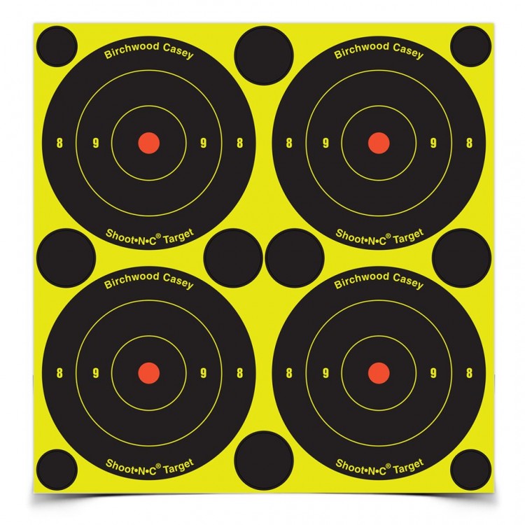 Мишень бумажная Birchwood Shoot NC® Bulls-eye Target 80мм