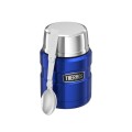 Термос для еды THERMOS KING SK-3000 0.47L, складная ложка, синий