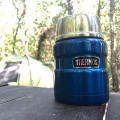 Термос для еды THERMOS KING SK-3000 0.47L, складная ложка, синий