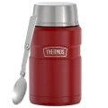 Термос для еды THERMOS KING SK-3021 MRR 0,7L, складная ложка, Rustic Red