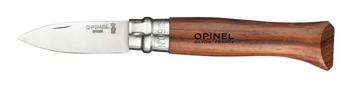 Нож Opinel Oysters 09 для устриц, нержавеющая сталь, падук