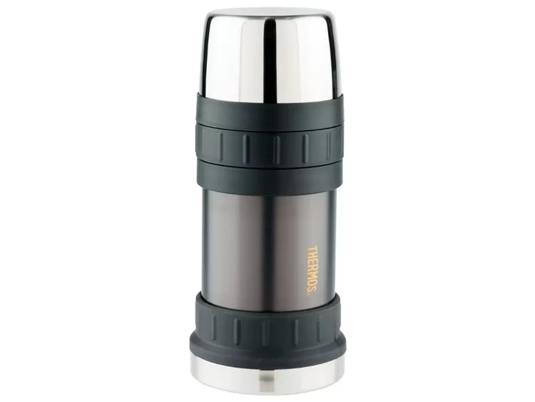 Термос для еды THERMOS WORK 2345 GM 0,47L складная ложка, чёрный графит