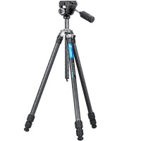 Штатив трипод Leofoto LO-223CS + SW-02 с центральной колонной CARBON (размер в собранном виде 660 мм,макс.высота 1890 мм (с колонной), 1450 мм (без колонны),мин.150 мм,вес 1,37 кг. резьба 3/8)