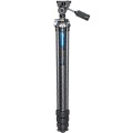 Штатив трипод Leofoto LO-223CS + SW-02 с центральной колонной CARBON (размер в собранном виде 660 мм,макс.высота 1890 мм (с колонной), 1450 мм (без колонны),мин.150 мм,вес 1,37 кг. резьба 3/8)