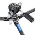 Штатив трипод Leofoto LO-223CS + SW-02 с центральной колонной CARBON (размер в собранном виде 660 мм,макс.высота 1890 мм (с колонной), 1450 мм (без колонны),мин.150 мм,вес 1,37 кг. резьба 3/8)