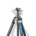 Штатив трипод Leofoto LO-224C + BV-1R с центральной колонной (видеоголова жидкостная, вес 0,433 кг, длина рычага 280 мм) CARBON (размер в собранном виде 560 мм,макс.высота 1700 мм,мин.180 мм,вес 1,24 кг. резьба 3/8)