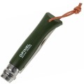 Нож Opinel серии Tradition Trekking 07, клинок 8 см, зелёный