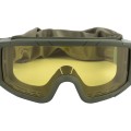Маска стрелковая ShotTime Puma, защитная, зелёная, линза желтая