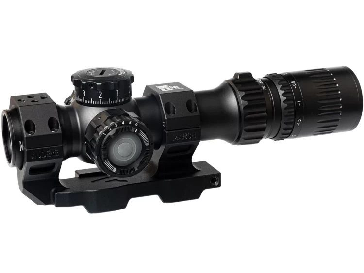 Прицел March-F 1-10x24 Shorty DR-TR1 FFP+SFP 30мм, с кронштейном