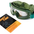 Маска стрелковая ShotTime Puma, защитная, зелёная, линза прозрачная