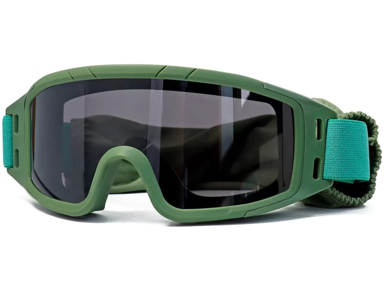 Маска стрелковая ShotTime Puma, защитная, зелёная, линза серая