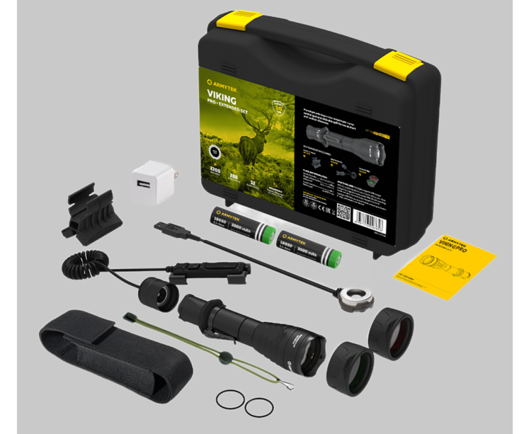 Фонарь с комплектом Armytek Viking Pro Magnet USB Extended Set Warm