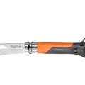 Нож складной Opinel Outdoor 08, нержавеющая сталь, полимер, оранжевый/серый
