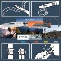 Нож складной Opinel Outdoor 08, нержавеющая сталь, полимер, оранжевый/серый