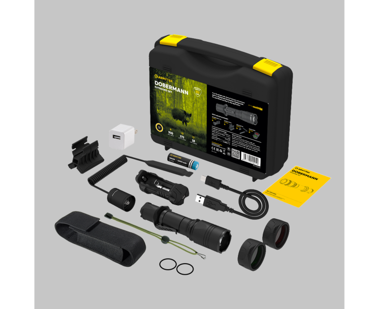 Фонарь с комплектом Armytek Dobermann Extended Set Warm