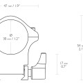 Кольца Hawke 30 мм Weaver High быстросъемные стальные высокие BH=17мм