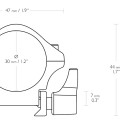 Кольца Hawke 30 мм Weaver Low быстросъемные стальные низкие BH=7мм