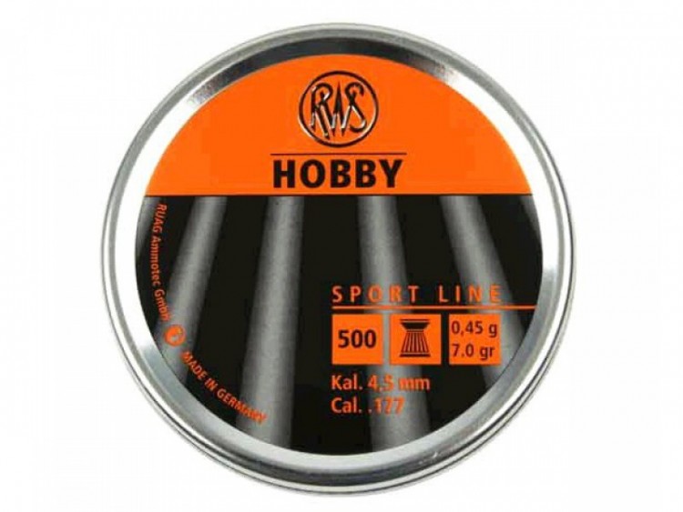 Пульки RWS Hobby 4,5 мм 0,45 г. 7,0 гр.