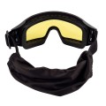 Маска стрелковая ShotTime Puma, защитная, чёрная, линза жёлтая