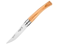 Нож складной Opinel Olive Effile 08 New, филейный, нержавеющая сталь, олива