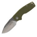 Нож складной SOG Stout SJ OD Green Stonewash сталь Cryo D2 рукоять G10