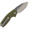 Нож складной SOG Stout SJ OD Green Stonewash сталь Cryo D2 рукоять G10
