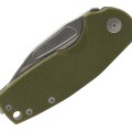 Нож складной SOG Stout SJ OD Green Stonewash сталь Cryo D2 рукоять G10