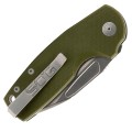 Нож складной SOG Stout SJ OD Green Stonewash сталь Cryo D2 рукоять G10