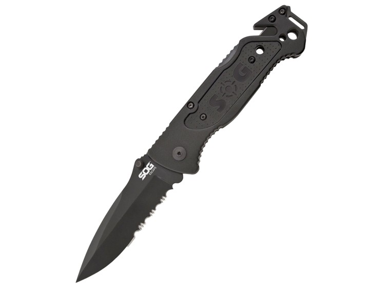 Нож складной SOG Escape Black, сталь 7Cr17MoV, рукоять алюминий, блистер