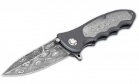Нож складной Boker Leopard-Damast III Collection, рукоять алюминий