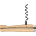 Нож складной Opinel Corkscrew 10 New, со штопором, нержавеющая сталь, бук
