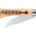 Нож складной Opinel Corkscrew 10 New, со штопором, нержавеющая сталь, бук