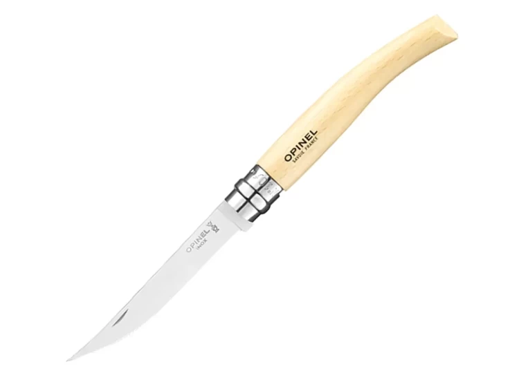 Нож складной Opinel Beech Effile 10 New, филейный, нержавеющая сталь, бук