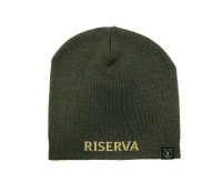 Шапка Riserva вязаная шерсть с логотипом зеленая 
