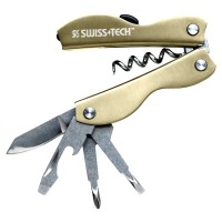 Микро набор инструментов Swiss Tech vintage corkscrew tool gold 8-IN-1 