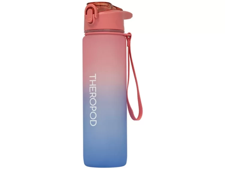 Бутылка для воды Theropod TP-82 1.035L, поликарбонат, цвет розово-синий