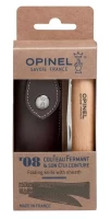 Нож складной Opinel Tradition 08, нержавеющая сталь, бук, чехол