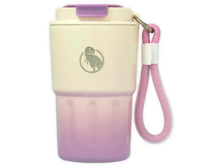 Термокружка Theropod TP-9149 0.34L, герметичная крышка,цвет бело-фиолетовый