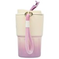 Термокружка Theropod TP-9149 0.34L, герметичная крышка,цвет бело-фиолетовый