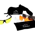 Очки стрелковые Walker`s Sport Glasses,защитные,чёрные,комплект с 4 линзами