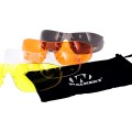 Очки стрелковые Walker`s Sport Glasses,защитные,чёрные,комплект с 4 линзами