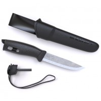 Нож Morakniv Companion Spark, с огнивом, черный