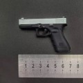 Пистолет модель металлическая Glock 17 чёрный серебряный