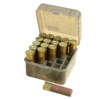 Коробка MTM для 25 гладкоствольных патронов 20 калибр 109x104x76 мм 0,07 кг дымчатая
