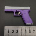 Пистолет модель металлическая Glock 17 фиолетовый