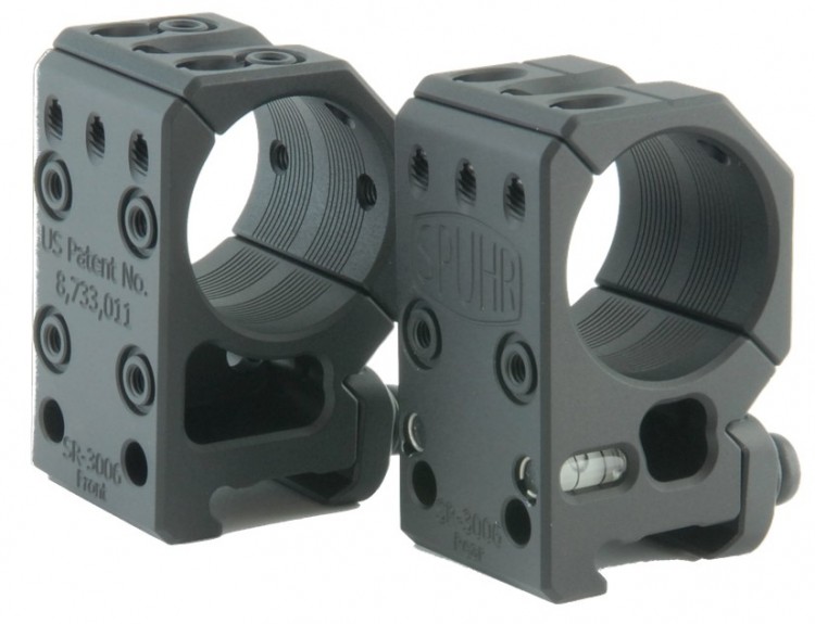 Тактические кольца Spuhr D30mm для установки на Picatinny, H34мм,без наклона 