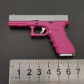 Пистолет модель металлическая Glock 17 розовый