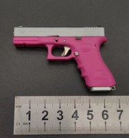 Пистолет модель металлическая Glock 17 розовый