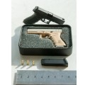 Пистолет модель металлическая Glock 17 песочный