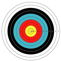 Мишень лучная 10 колец , диаметр 40 см (100 шт/уп)